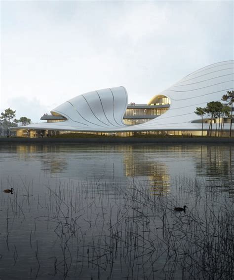 Mad Unveils Jiaxing Civic Center And Its Undulating Ceramic Roofscape
