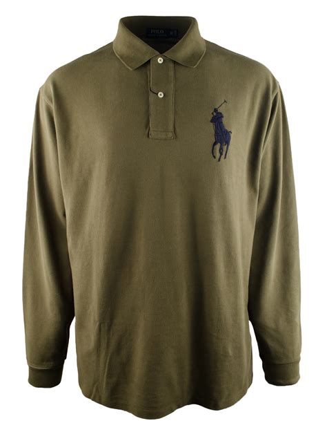 Polo Ralph Lauren Mens Big And Tall Classic Fit Long Sleeve Big Pony