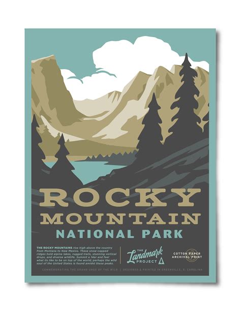 Rocky Mountain National Park Poster The Landmark Project