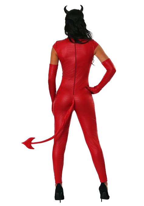 Devious Devil Costume For Women Red Hot Jumpsuit