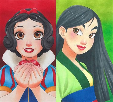 Pretty Cute Disney Princess Portraits By Chihiro Howe Gadgetsin