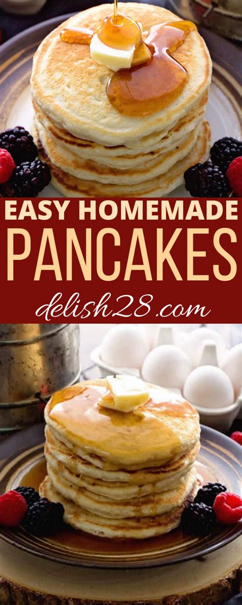 Easy Homemade Pancakes Delish28