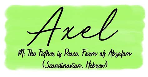 Axel Charmingbabynames Names With Meaning Baby Boy Names Cute Names