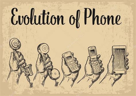 Evolution Of Communication Devices From Classic Phone To Modern Technology Posters Old