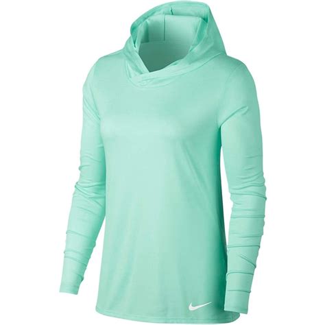 Nike Nike Womens Dry Legend Long Sleeve Hooded Top X Small Mint