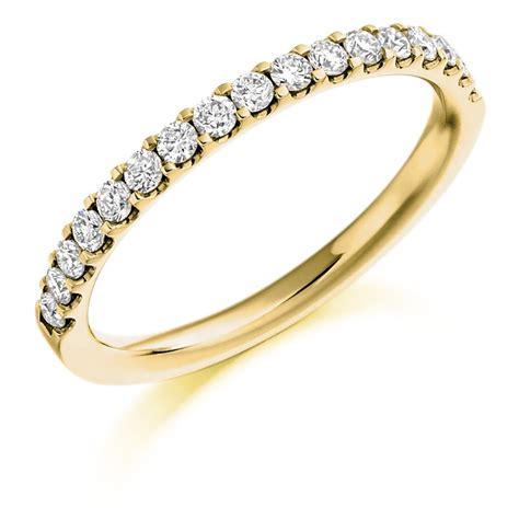 Be it a full diamond eternity ring or a half diamond eternity ring, every style denotes its fair share of utmost elegance. 9ct Yellow Gold Half Set 0.33ct Diamond Eternity Ring