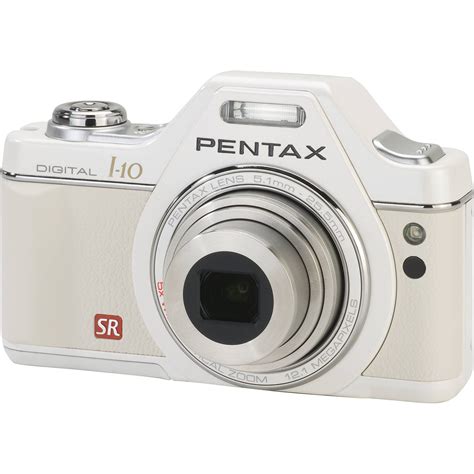 Pentax Optio I 10 Digital Camera Pearl White 16456 Bandh Photo