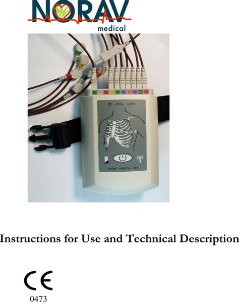 Norav Medical Wr Wireless Ecg Recording System User Manual Pcecg Wr Revised Userman