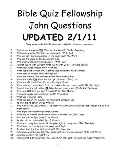 john questions 2011 february revisions final bible quiz