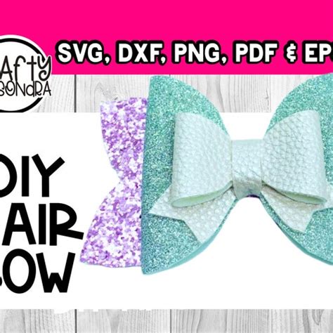 Kitty Cat Hair Bow Template Bows For Little Girls Etsy