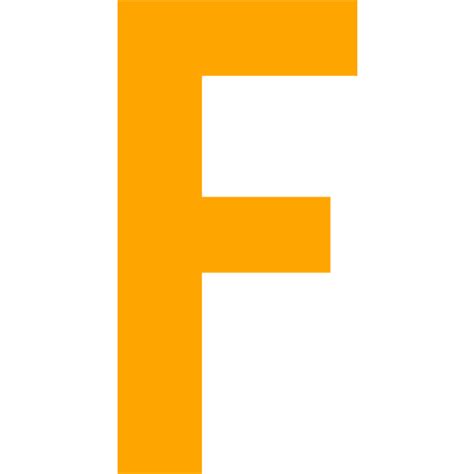 Orange Letter F Icon Png Transparent Background Free Download 13250