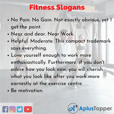 Fitness Slogans Unique And Catchy Slogans On Fitness In English A