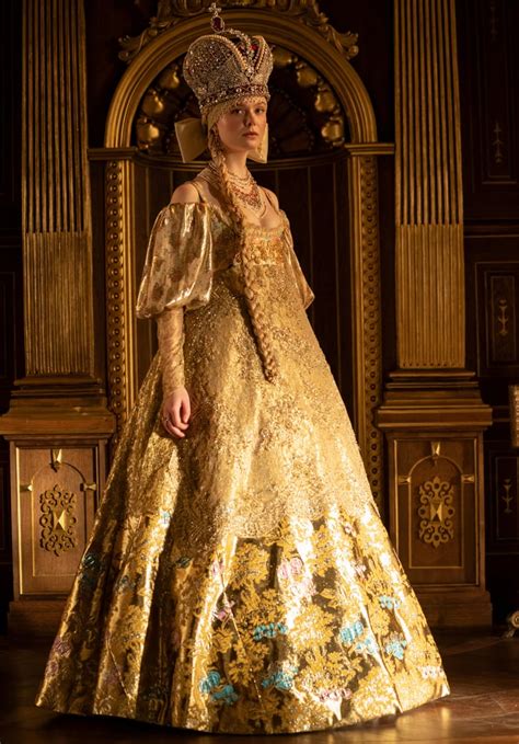 How Elle Fannings Coronation Dress Was Made For The Great Popsugar