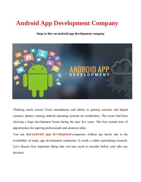 Use an app development company for your next project. Android App Development Company - Redbytes
