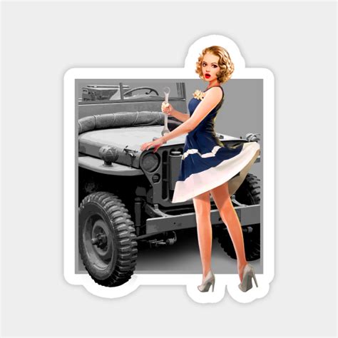 Pin Up Girls Classic Vehicle Ww2 Pin Up Girl Pin Up Vintage Magnet