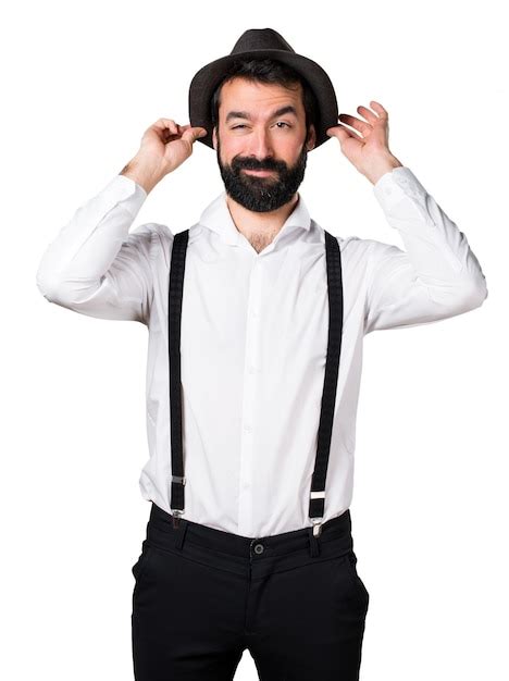 Free Photo Handsome Hipster Man With Beard