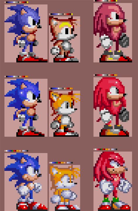 Custom Knuckles Sonic 1 And 2 Style V3 10x By Abbysek On Deviantart