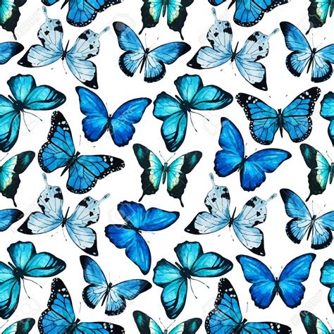 Beautiful Vector Pattern With Nice Watercolor Butterflies Spon