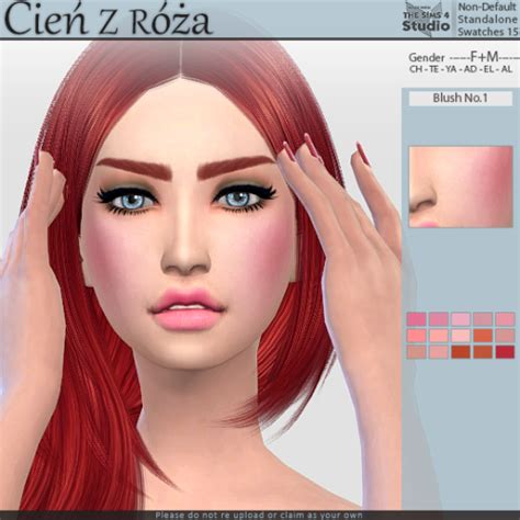 Sims 4 Ccs The Best Blush By Cien Z Roza