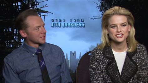 Simon Pegg And Alice Eve Perfecting The Scottish Accent Youtube