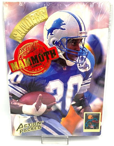 Action Packed Nfl Deluxe Mammoth Card Mm Barry Sanders