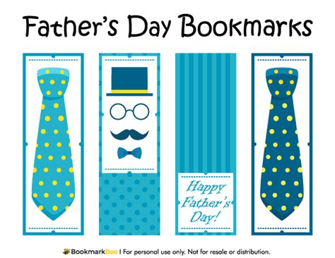 Printable Fathers Day Bookmarks