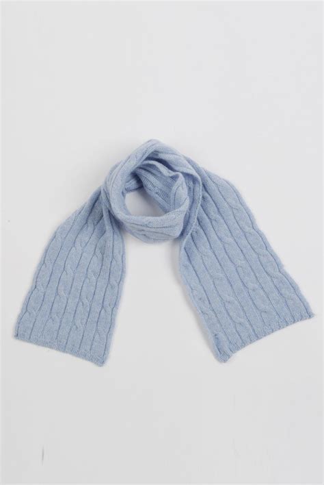 Baby Scarf 100 Cashmere In Light Blue Italy In Cashmere Uk