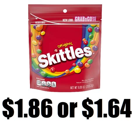 9oz Bag Of Skittles Candy 186 Free Shipping Or 164 With 5 Amazon