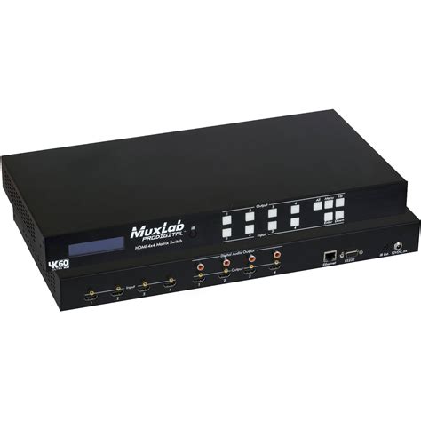 Muxlab 4x4 4k60 Hdmi Matrix Switch Uk 500444 Uk Bandh Photo Video