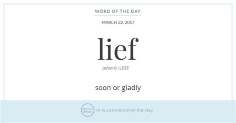 Word Of The Day Lief Old English Words Words Weird Words