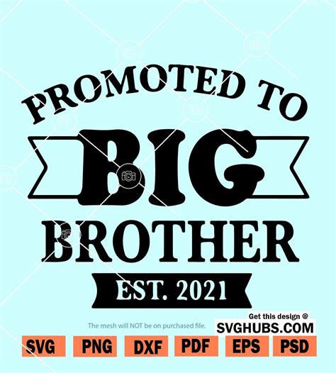 Promoted To Big Brother Svg Pregnancy Announcement Svg