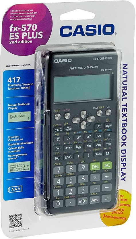 Casio Fx 570es Plus 2nd Edition Calculator Black Trz Fx 570esplus2