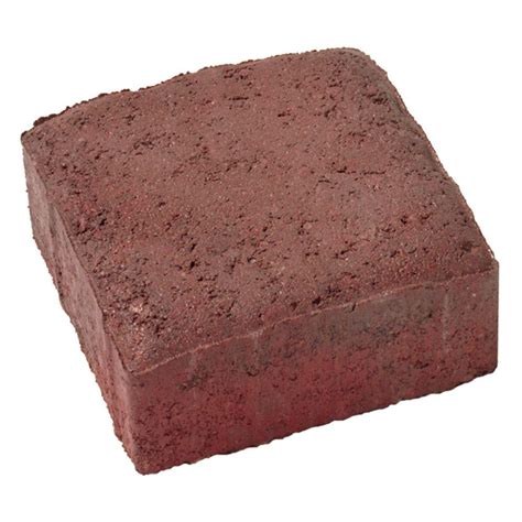 Emsco 16 In X 16 In Plastic Deep Red Brick Pattern Resin Patio Pavers