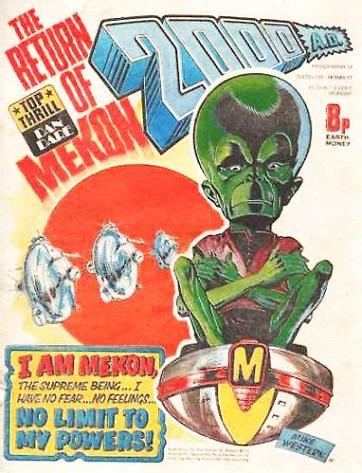 2000ad Comic Cover Witth The Mekon Villain From The Dan Dare Stories