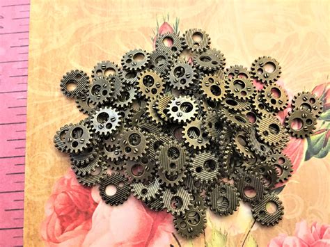 Cogs Steampunk Gears Buttons Wheels Watch Clock Face Parts Etsy