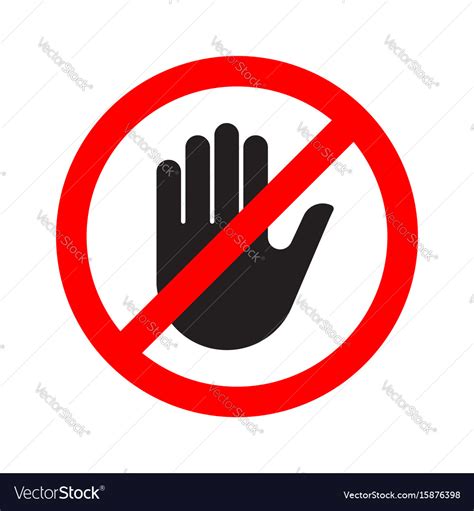 Stop Hand Sign Royalty Free Vector Image Vectorstock