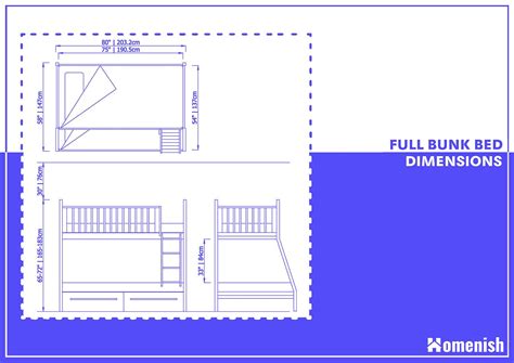 Standard Bunk Bed Dimensions With 3 Drawings Homenish