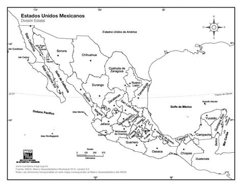 Mapa De M Xico Con Nombres Y Divisi N Politica Im Genes Chidas