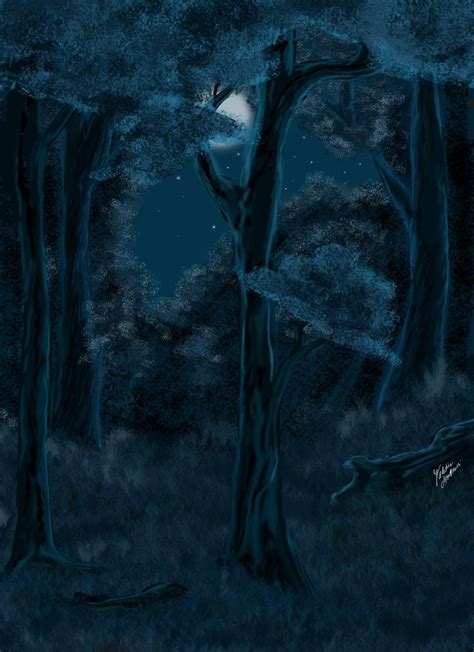 Night Forest Speed Painting By Pridipdiyoren On Deviantart