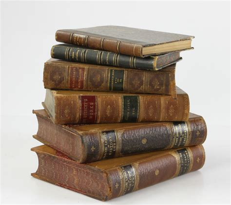 Lot Detail - Group of Leather Bound Books