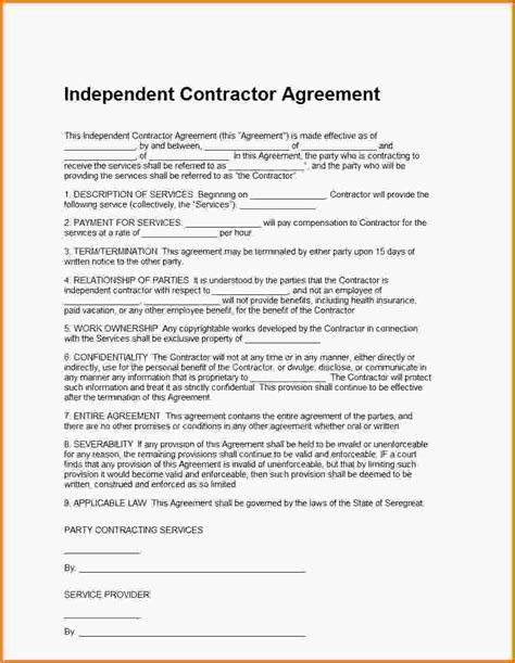 independent contractor agreement contractor contract