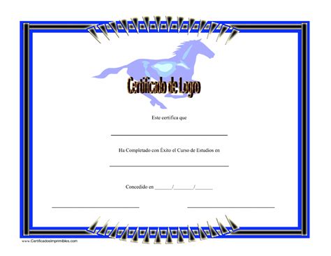 Certificado De Logro En Equestrianismo Para Imprimir Los Certificados