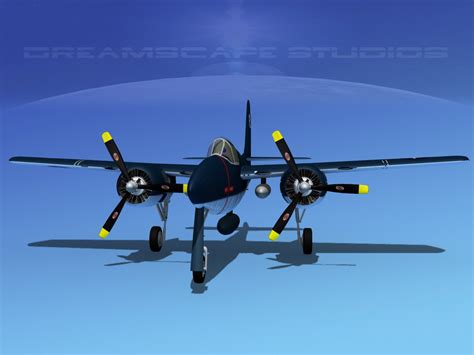 Grumman F7F Tigercat V02 Modelo 3D 99 3ds Unknown Stl Obj Max