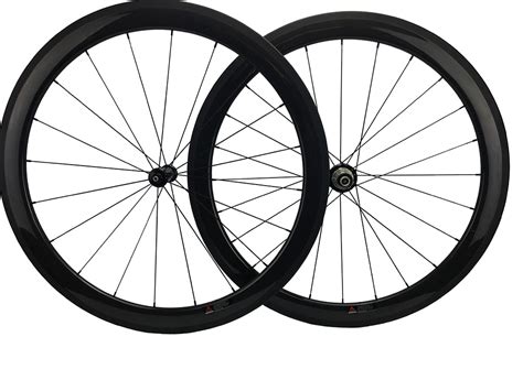 50mm Carbon Clincher Road Wheesls 205mm Width Rims Straight Pull