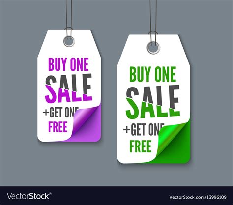 Label Tags Set Buy One Get Fre Royalty Free Vector Image