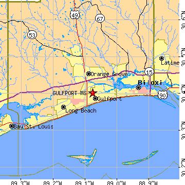 Interactive map of zip codes in the us state mississippi. Gulfport, Mississippi (MS) ~ population data, races ...