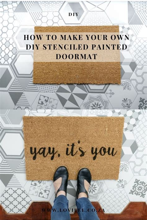 Make This Quirky Painted Diy Doormat In Under 1 Hour Lovilee Door