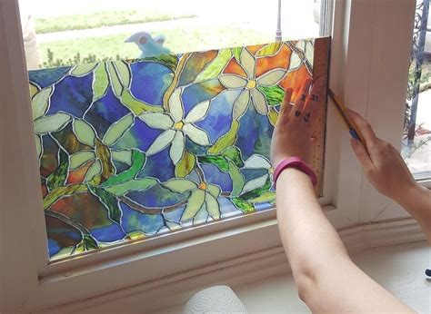 I Tried Applying Fake Stained Glass To My Windows And It Was Easier
