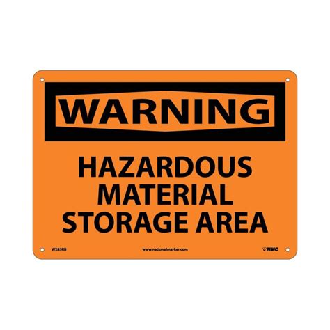 Nmc X Hazardous Material Storage Area Rigid Plastic Warning Sign