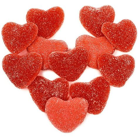 Sweetgourmet Gummi Sugar Hearts Pink And Red Sanded Candies